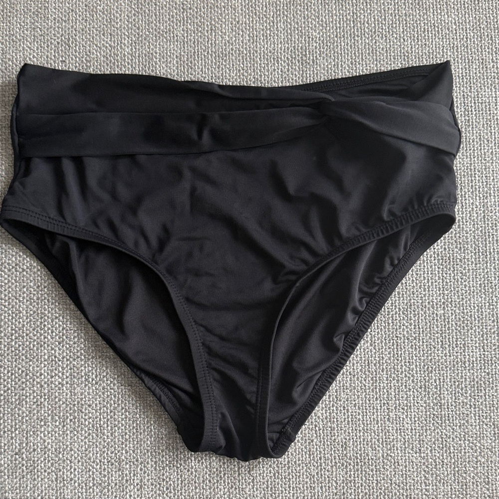 Lands' End Black High Waisted Bottoms